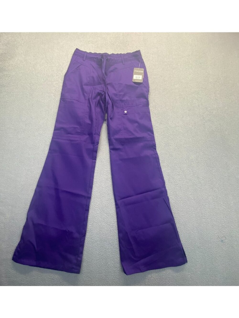 Cherokee Purple Scrub Pant Drawstring Work Pant Luxe Purple Cherokee # 1066  XS